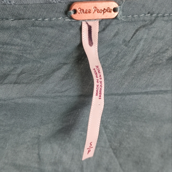 NWOT Free People Linen Blend Bella Maxi Dress in Sea Foam Small $168 🌊 - Picture 7 of 8